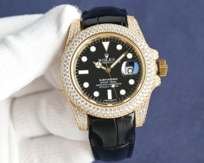 Rolex Submariner 3135 Movement 40mm Diamond Case Black Face Lume Watch